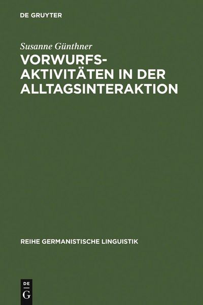 Produktbild: Vorwurfsaktivit&auml;ten in der Alltagsinteraktion