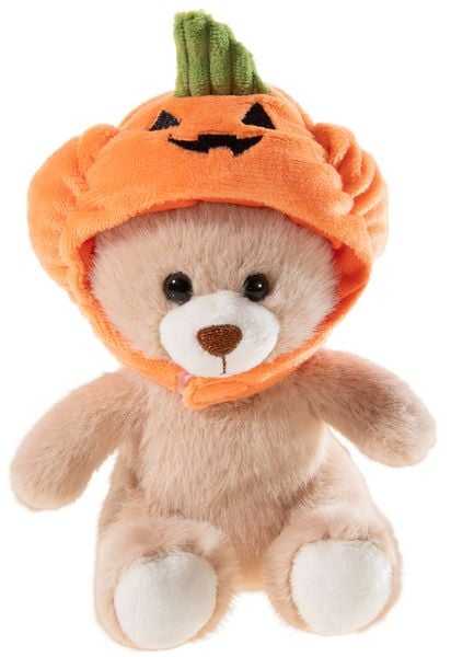 Heunec 453623 - HALLOWEEN Bär Kürbisköpfchen, Plüsch, 15 cm