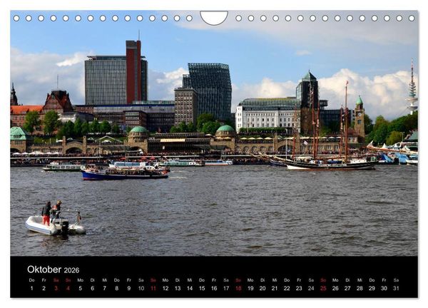 Produktbild: Auslaufparade des Hamburger Hafengeburtstages (Wandkalender 2026 DIN A4 quer), CALVENDO Monatskalender