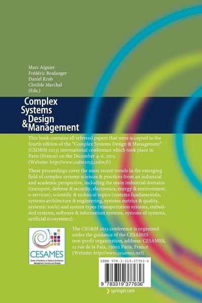 Produktbild: Complex Systems Design & Management