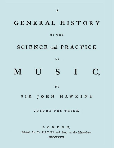 Produktbild: A General History of the Science and Practice of Music. Vol.3 of 5. [Facsimile of 1776 Edition of Vol.3.]