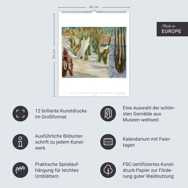 Produktbild: Edvard Munch Edition Kalender 2027