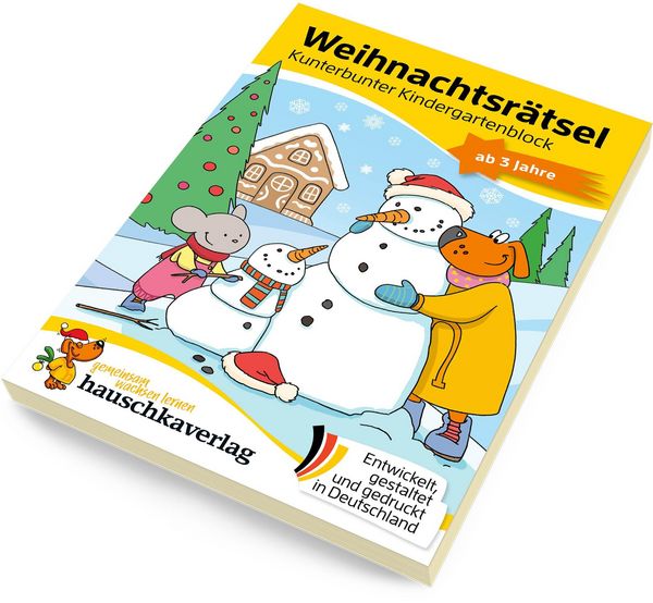 Produktbild: Weihnachtsr&auml;tsel &ndash; Kunterbunter Kindergartenblock ab 3 Jahre