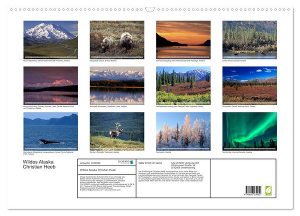 Produktbild: Wildes Alaska Christian Heeb (Wandkalender 2026 DIN A2 quer), CALVENDO Monatskalender