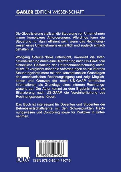 Produktbild: US-GAAP als Steuerungsgrundlage f&uuml;r Unternehmen