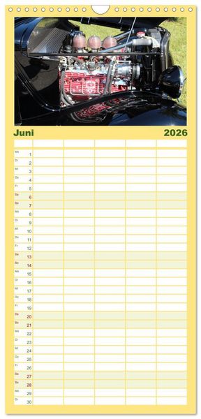 Produktbild: Familienplaner 2026 - Ford Flathead V8 Motoren mit 5 Spalten (Wandkalender, 21 x 45 cm) CALVENDO