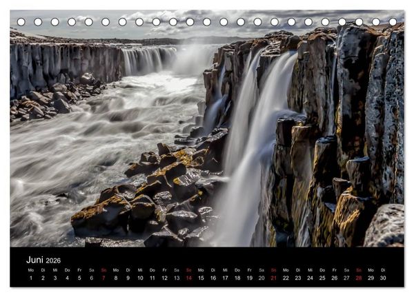 Produktbild: Island &ndash; Wunder aus Wasser (Tischkalender 2026 DIN A5 quer), CALVENDO Monatskalender