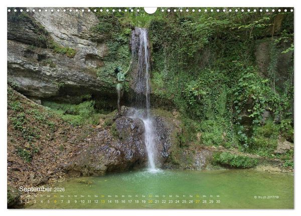 Produktbild: BODYPAINTING AM WASSERFALL VON LINN (Wandkalender 2026 DIN A3 quer), CALVENDO Monatskalender
