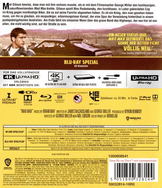 Produktbild: Mad Max (+ Blu-ray 2D)