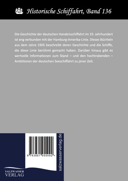 Produktbild: Kurze Geschichte der deutschen Schiffahrt im 19. Jahrhundert