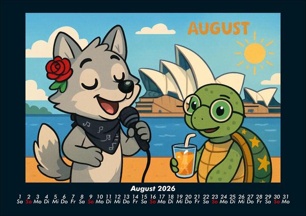 Produktbild: Rose & Taz - Reise um die Welt 2026 Fotokalender DIN A4