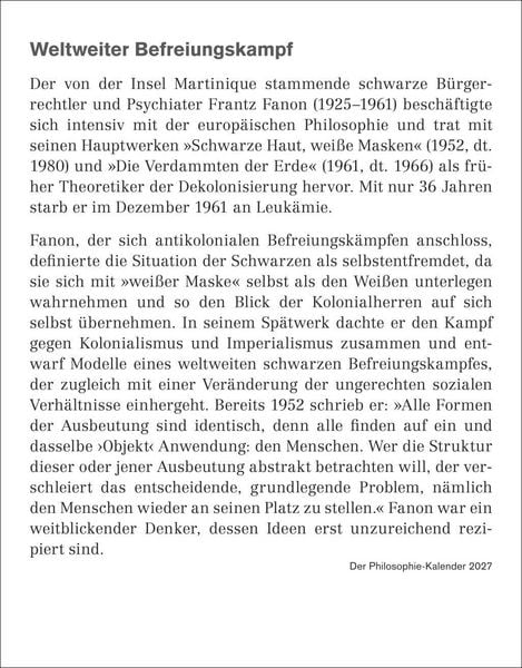 Produktbild: Der Philosophie-Kalender Tagesabrei&szlig;kalender 2027