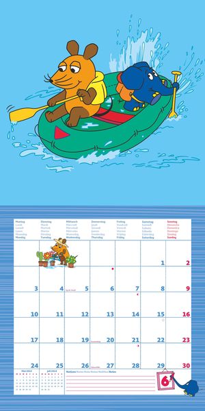 'Die Maus 2024 - Broschürenkalender 30x30 cm (30x60 geöffnet 