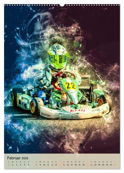Produktbild: Gokart spektakul&auml;r (Wandkalender 2026 DIN A2 hoch), CALVENDO Monatskalender