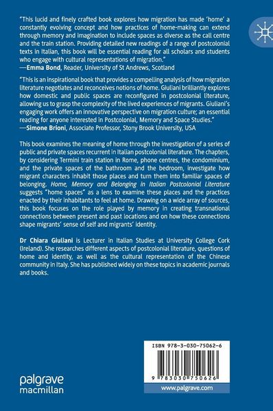 Produktbild: Home, Memory and Belonging in Italian Postcolonial Literature