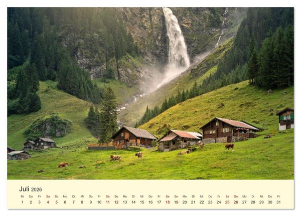 Produktbild: Schweiz - Die gr&uuml;ne Lunge Europas (hochwertiger Premium Wandkalender 2026 DIN A2 quer), Kunstdruck in Hochglanz
