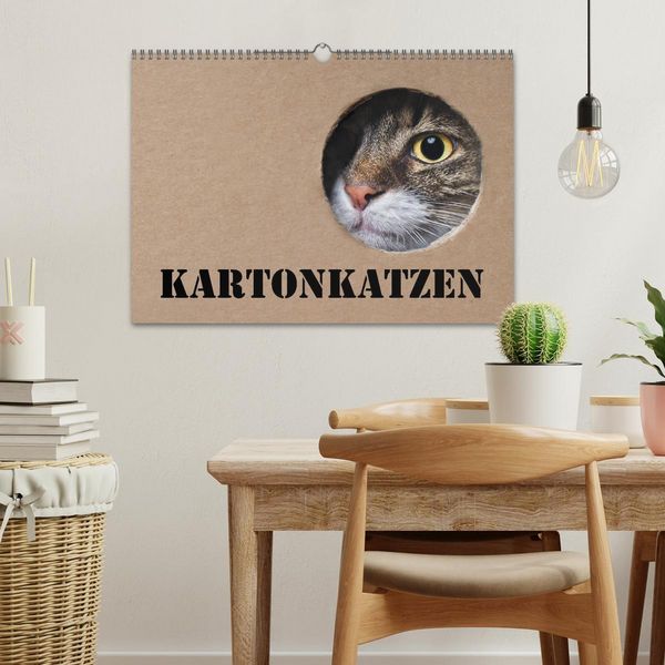 Produktbild: Karton Katzen (Wandkalender 2026 DIN A3 quer), CALVENDO Monatskalender