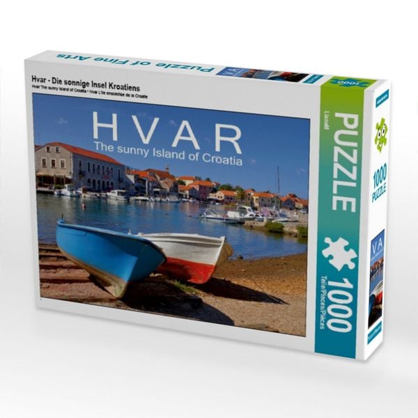 Produktbild: CALVENDO Puzzle Hvar - Die sonnige Insel Kroatiens | 1000 Teile Lege-Gr&ouml;&szlig;e 64x48cm Foto-Puzzle f&uuml;r gl&uuml;ckliche Stunden