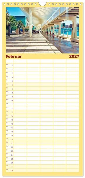 Produktbild: Familienplaner 2027 - Malaga Highlights der Stadt an der Costa del Sol mit 5 Spalten (Wandkalender, 21 x 45 cm) CALVENDO
