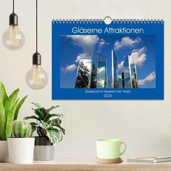 Produktbild: Gl&auml;serne Attraktionen - Glaskunst im Bayerischen Wald (Wandkalender 2026 DIN A4 quer), CALVENDO Monatskalender