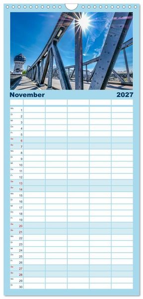 Produktbild: Familienplaner 2027 - Blickfang Darmstadt! mit 5 Spalten (Wandkalender, 21 x 45 cm) CALVENDO