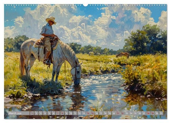 Produktbild: Horses, Power and Freedom (Wall Calendar 2026 DIN A2 landscape), CALVENDO 12 Month Wall Calendar