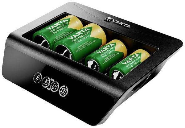 Produktbild: Varta LCD Universal Charger+ Rundzellen-Ladeger&auml;t NiMH Micro (AAA), Mignon (AA), Baby (C), Mono (D), 9 V Block