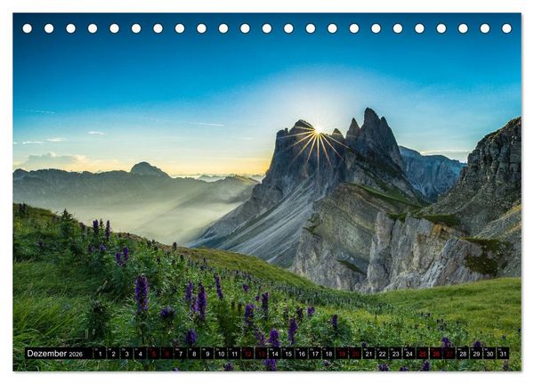 Produktbild: Traumhafte Alpen (Tischkalender 2026 DIN A5 quer), CALVENDO Monatskalender