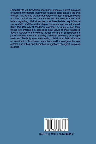Produktbild: Perspectives on Children&rsquo;s Testimony