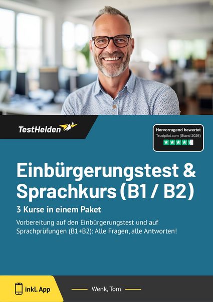 Produktbild: Einb&uuml;rgerungstest & Sprachkurs (B1 / B2): 3 Kurse in einem Paket