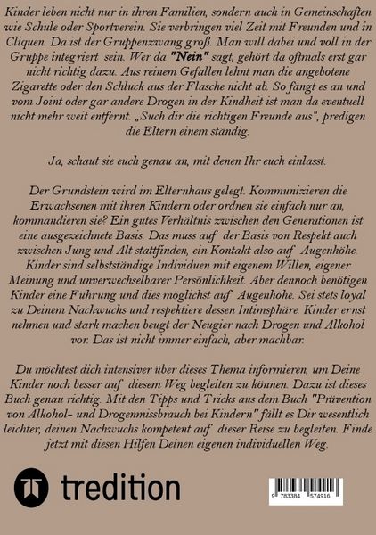 Produktbild: Pr&auml;vention von Alkohol- und Drogenmissbrauch bei Kindern