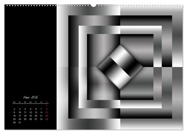 Produktbild: Schwarz trifft Wei&szlig; (Wandkalender 2026 DIN A2 quer), CALVENDO Monatskalender