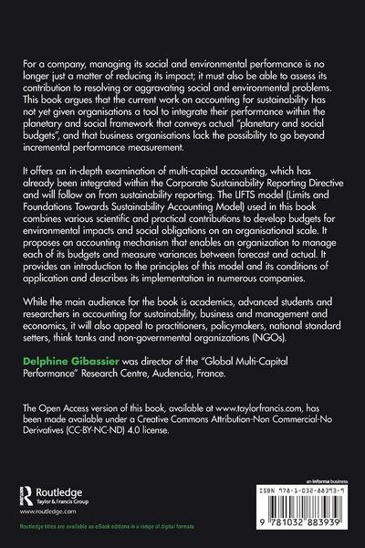 Produktbild: Accounting for Social and Environmental Sustainability