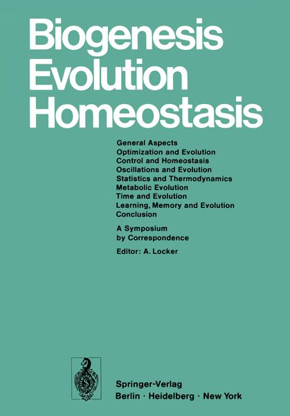 Produktbild: Biogenesis Evolution Homeostasis