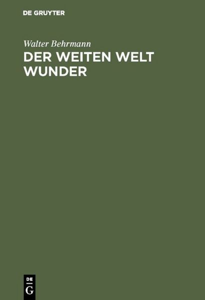 Produktbild: Der weiten Welt Wunder