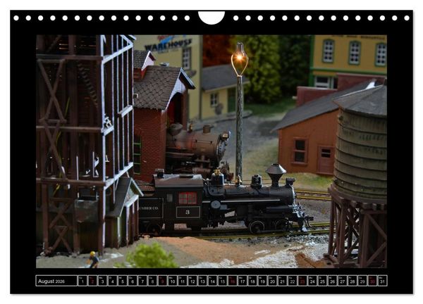 Produktbild: Amerikanische Modelleisenbahnen (Wandkalender 2026 DIN A4 quer), CALVENDO Monatskalender