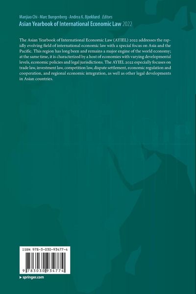Produktbild: Asian Yearbook of International Economic Law 2022
