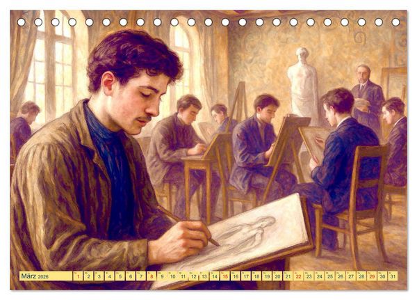 Produktbild: Gustav Klimt. Sein Leben, seine Kunstwerke (Tischkalender 2026 DIN A5 quer), CALVENDO Monatskalender