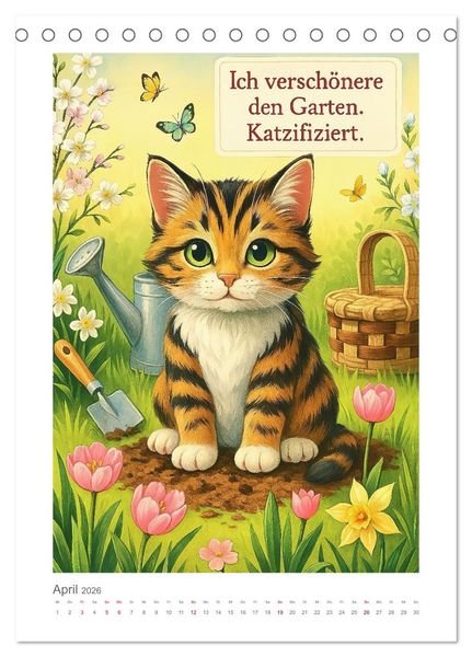 Produktbild: Alles nach Plan. Meinem. - F&uuml;r Menschen mit Katze. Oder f&uuml;r Menschen von Katze. (Tischkalender 2026 DIN A5 hoch), CALVENDO Monatskalender