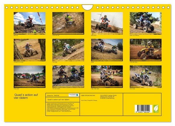 Produktbild: Quad`s action auf vier r&auml;dern (Wandkalender 2026 DIN A4 quer), CALVENDO Monatskalender