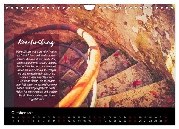 Produktbild: Die Sch&ouml;nheit der Natur - Naturfotografie-Kalender mit Foto- und Kreativ&uuml;bungen (Wandkalender 2026 DIN A4 quer), CALVENDO Monatskalender
