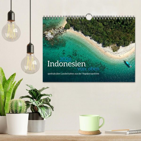 Produktbild: Indonesien von oben - spektakul&auml;re Landschaften aus der Vogelperspektive (Wandkalender 2026 DIN A4 quer), CALVENDO Monatskalender
