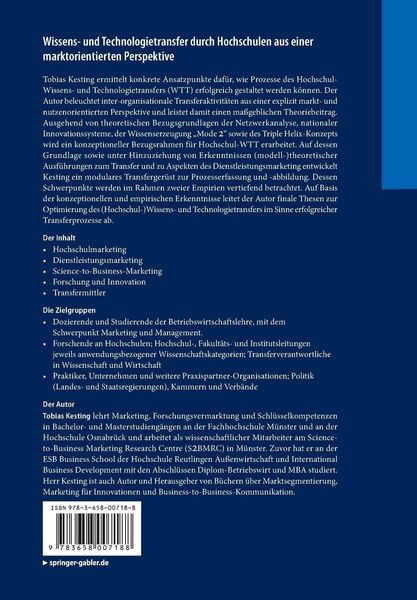 Produktbild: Wissens- und Technologietransfer durch Hochschulen aus einer marktorientierten Perspektive