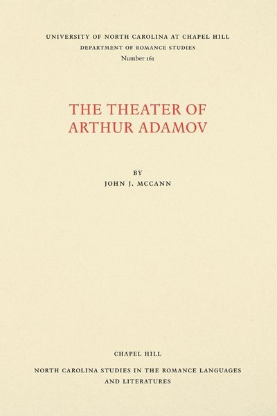 Produktbild: The Theater of Arthur Adamov