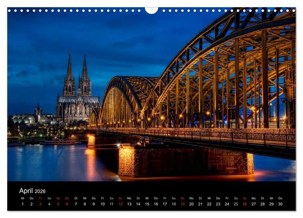 Produktbild: N&auml;chtliche St&auml;dte (Wandkalender 2026 DIN A3 quer), CALVENDO Monatskalender