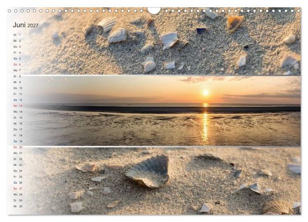 Produktbild: K&uuml;stenstreifen an der Nordsee (Wandkalender 2027 DIN A3 quer), CALVENDO Monatskalender
