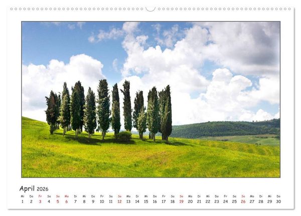 Produktbild: Toskana-Impressionen (hochwertiger Premium Wandkalender 2026 DIN A2 quer), Kunstdruck in Hochglanz