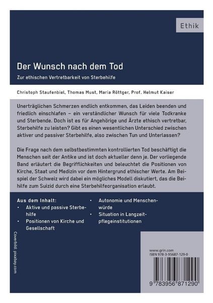 Produktbild: Der Wunsch nach dem Tod. Zur ethischen Vertretbarkeit von Sterbehilfe