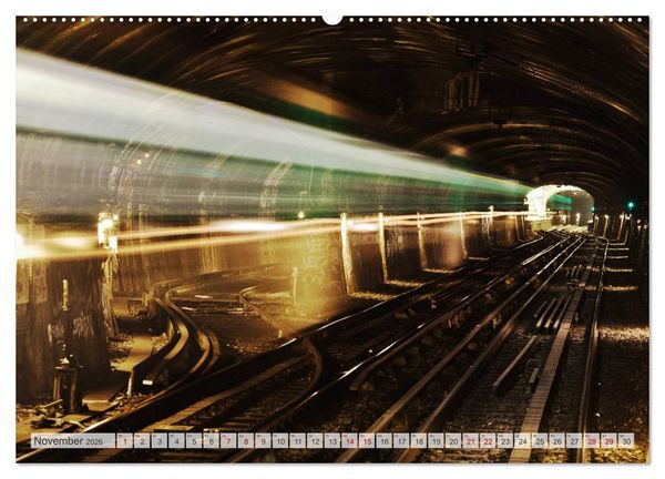 Produktbild: U-Bahn - Szenen an U-Bahnstationen in Europa und New York (Wandkalender 2026 DIN A2 quer), CALVENDO Monatskalender