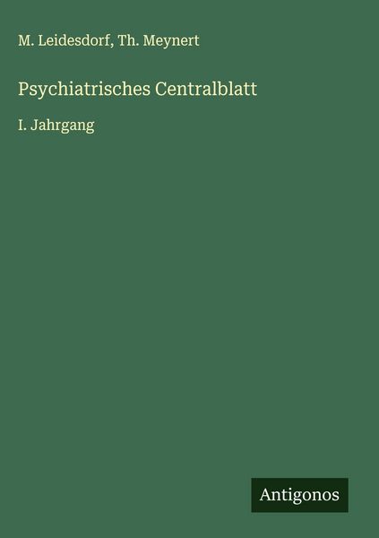 Produktbild: Psychiatrisches Centralblatt